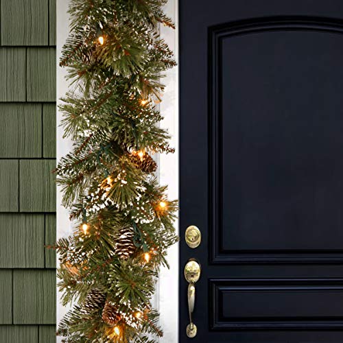 NATIONAL TREE COMPANY PRE-LIT CHRISTMAS GARLAND 6 FEET - GREEN/WHITE - Like New
