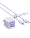 Anker USBC GaN 511 Charger 30W Nano 3 6ft USB-C to A2152 - Lilac Purple Like New