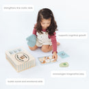 Pearhead Wooden Bakery Play Food Set, 25-Piece Baking Oven Toy - Brand New