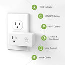 BN-LINK WIFI SMART PLUG OUTLET NO HUB REQUIRED TIMER FUNCTION 2.4 GHZ (2 PACK) - Like New