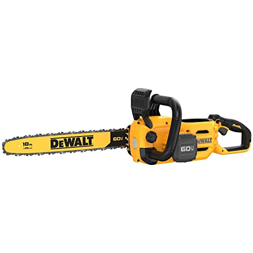 DEWALT 60V MAX CORDLESS CHAINSAW 18' TOOL ONLY DCCS672B - Yellow - Like New