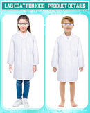UNITTYPE 6 SETS 18 PCS WHITE KIDS LAB COATS BULK CHILDREN R X-SMALL YOUTH - Brand New