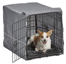 MIDWEST HOMES FOR PETS DOUBLE DOOR 24-INCH DOG CRATE KIT, BUNDLE - BLACK - Like New