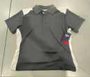 REEBOK SHORT SLEEVE POLO - SIZE: WOMEN L - GRAY/WHITE - Like New