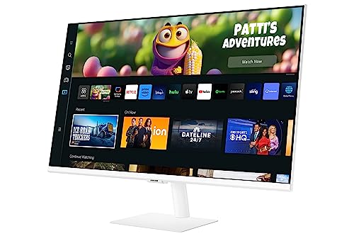 SAMSUNG 27" M50C Series FHD Smart Monitor w/Streaming-TV, LS27CM501ENXZA White - Like New