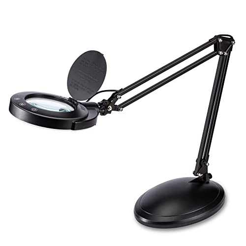 REALSPACE BRETINO LED MAGNIFIER DESK LAMP MOUNTING CLAMP 22"H - BLACK - Like New