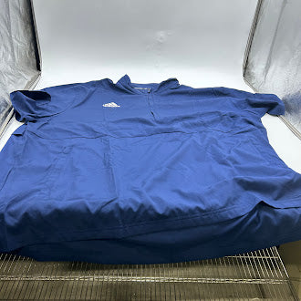 ADIDAS GI6790 ADIDAS SIDELINE 21 SHORT SLEEVE 1/4 ZIP SIZE 2XL  - BLUE/WHITE - Like New
