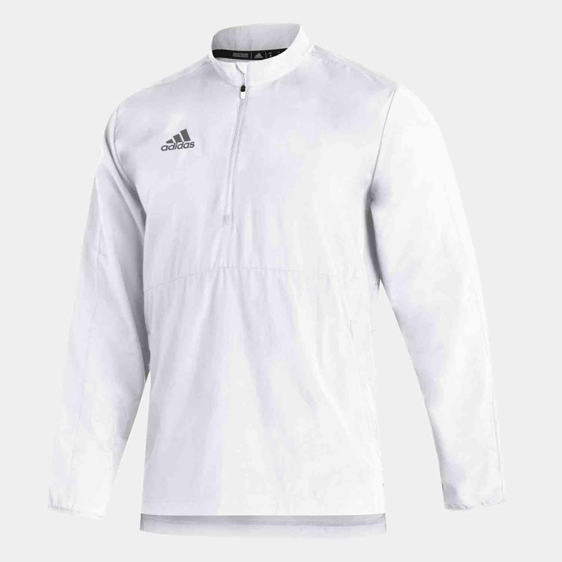 GM1849 ADIDAS SIDELINE 21 LONG SLEEVE 1/4 ZIP WHITE/GRAY SIZE L - Like New