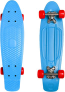 M.Y X-SKATE COMPLETE 22'' PLASTIC RETRO BEGINNER SKATEBOARD - BLUE/RED - Like New