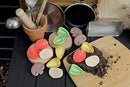 YELLOW DOOR SENSORY PLAY STONES PIZZA TOPPINGS YD1153 - Like New