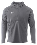 1351314 UNDER ARMOUR MEN QUALIFIER FLEECE ANORAK SILVER/GRAY SIZE SMALL - Brand New