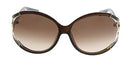 Salvatore Ferragamo Oval Sunglasses SF600S 220 Brown/Gold 61mm 600 - Like New