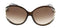 Salvatore Ferragamo Oval Sunglasses SF600S 220 Brown/Gold 61mm 600 - Like New