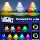 ESUNYD SOLAR FENCE LIGHTS OUTDOOR 16 PACK - BLACK - Like New