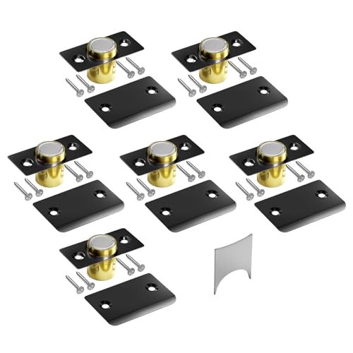 TONITRUI Silent Ball Catch, Adjustable Strong Magnet Door, 6 Pack - Black - Like New
