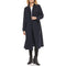 352MB494 COLE HAAN WOMEN'S FLARED TRENCH SLICK WOOL COAT SIZE: 4 COLOR: NAVY - Brand New