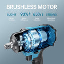 TILSWALL 20V ELECTRIC CORDLESS IMPACT WRENCH KIT 1/2 RPM 3-SPEED - BLACK BLUE - Like New