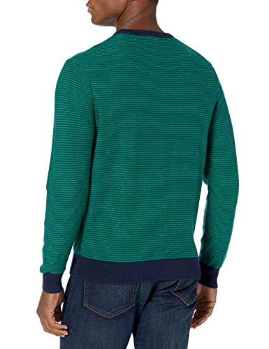 AMAZON ESSENTIALS MEN'S LONG-SLEEVE SWEATER,100%COTTON,BIG&TALL S - EMRALD GREEN - Brand New