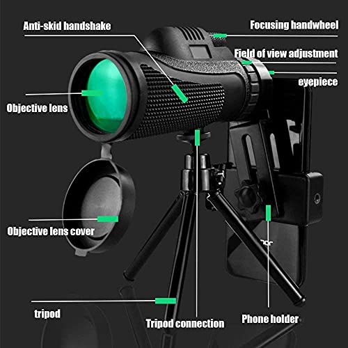 TSMBIKE SUPER BINOCULARS MONOCULAR TELESCOPE 40TIMES,60 HIGH POWER - BLACK - Like New