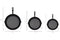 Jim Beam HEA Set of 3 Pre Seasoned Cast Iron Skillets 6 8 10" JB0195 - Black - Brand New