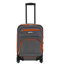 Rockland Pasadena Expandable Spinner Carry-on 19" - CHARCOAL - Brand New