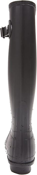 DRIPDROP WOMEN'S TALL RAIN BOOTS WELLINGTON BOOTS  - SIZE: WOMEN 7.5 - BLACK - Like New