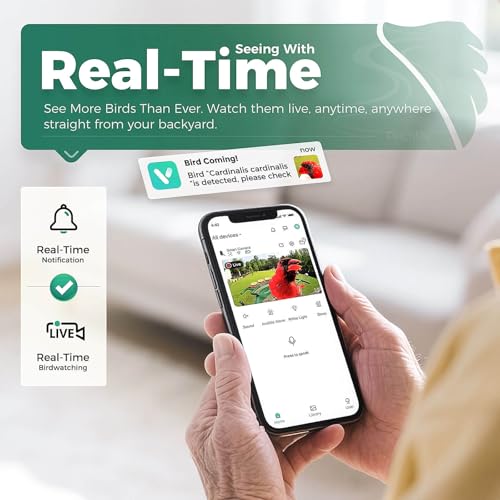 PerchMe® Bird Feeder Camera Solar Powered, 2K Smart Bird House Camera - Green - Like New