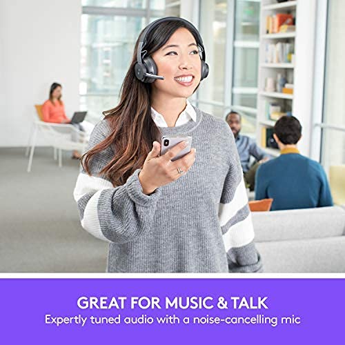 LOGITECH ZONE WIRELESS CERTIFIED FOR MICROSOFT TEAMS BLUETOOTH HEADSET-GRAPHITE - Like New