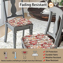 Magpie Fabrics Outdoor/Indoor 17"x16"x2" Chair Cushions with Ties mod Bot Orange - Brand New