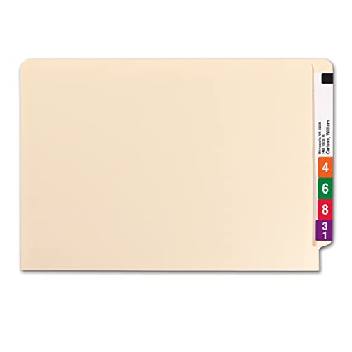 Smead End Tab File Folder Shelf-Master Reinforced Straight-Cut - 27110 - Manila - Brand New