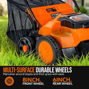 SuperHandy 2 in 1 Walk Behind Scarifier Lawn Dethatcher Raker Cordless - Orange - Like New