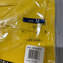 GALAXY BY HARVIC MEN'S LONG SLEEVE PIQUE POLO SHIRT - SIZE: MEN M - YELLOW - Brand New