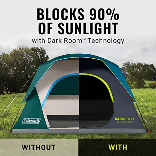 COLEMAN SKYDOME TENT 72 H X 102 W X 120 L 1 PK 6 PERSONS PFAS - NAVY BLUE - Like New