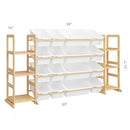 ETITLLY TOY STORAGE ORGANIZER WITH KIDS BOOKSHELF SNJ-T2 - WHITE - Like New