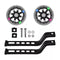 RASKULLZ BALANCE BUDDY LIGHT UP LED BIKE TRAINING WHEELS - Like New