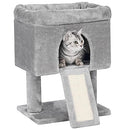 BEWISHOME Small Cat Tree, Cat Tower, Light Grey MMJ24L - Like New
