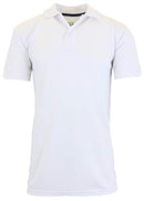 GALAXY BY HARVIC DRY-FIT MOISTURE-WICKING POLO SHIRT - SIZE: MEN L - WHITE - Brand New