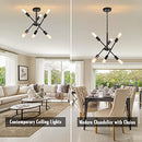 TOBUSA SPUTNIK CHANDELIER MODERN CEILING LIGHT 6-LIGHT MATTE - Scratch & Dent