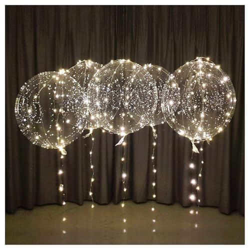 LIGHTSFEVER WARM WHITE LED BALLONS WITH BATTERIES 6PK - WARM WHITE - Like New