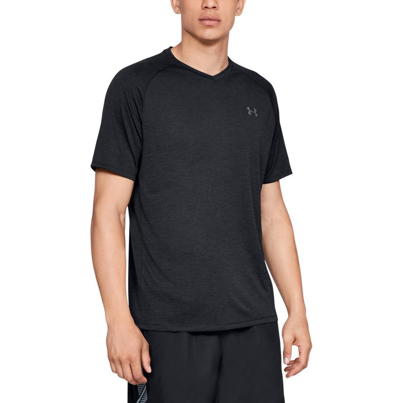 UNDER ARMOUR MENS TECH 2.0 V-NECK SHORT-SLEEVE T-SHIRT - SIZE M - BLACK - Brand New