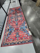 KATHY IRELAND HOME SOFT BRUSHED FLANNEL WASHABLE 30×72 RUNNERS RUG VINTAGE RUBY - Like New
