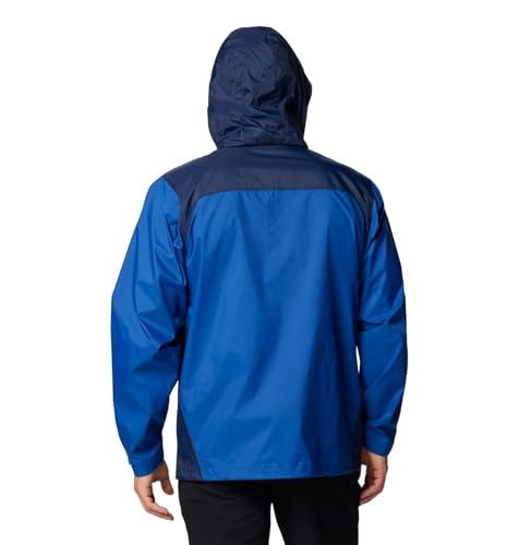 COLUMBIA MEN'S GLENNAKER LAKE II RAIN JACKET MOUNTAIN BLUE/COLLEGIATE NAVY - Brand New