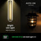 HOME ZONE SECURITY 2-PACK SOLAR WALL HANGING LIGHTS LIFEPO4 BATTERY - BLACK - Like New