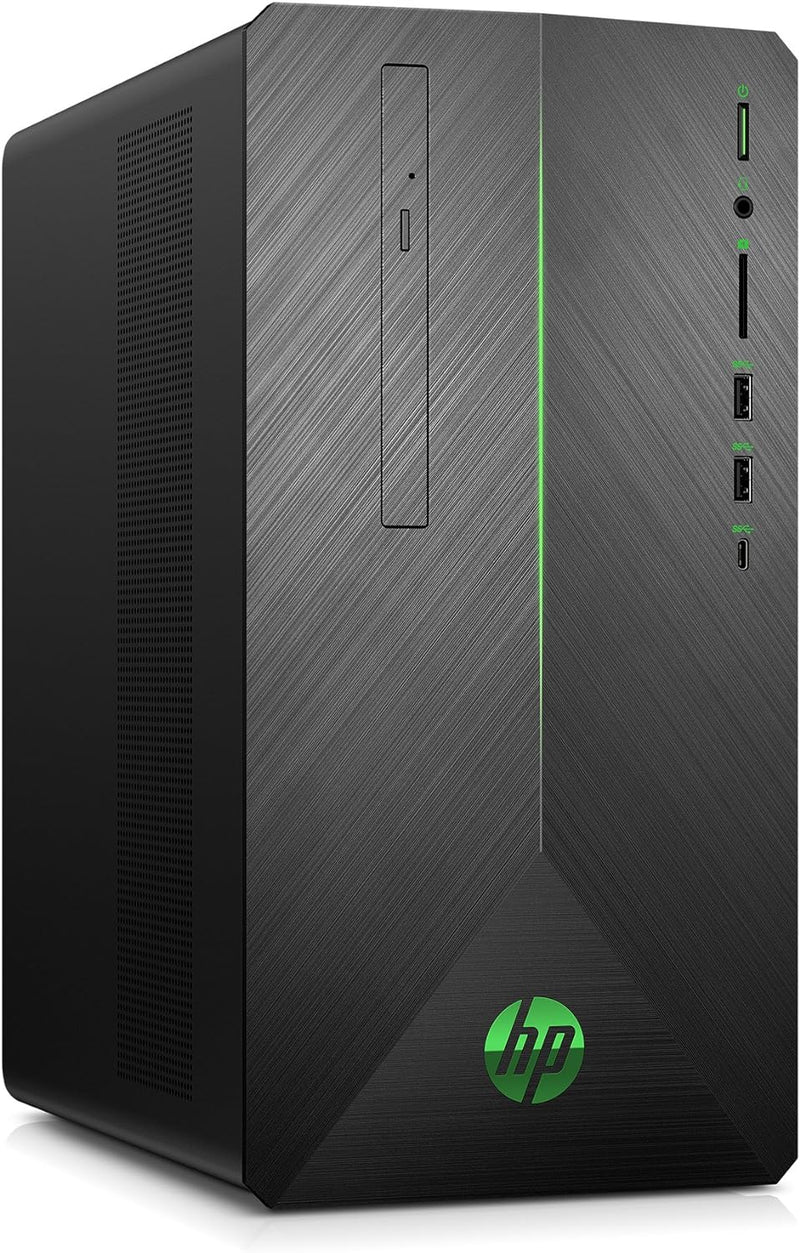 HP PAVILION 690-0020 DESKTOP AMD RYZEN 5 2400G 8GB 1TB HDD RADEON RX 580 - BLACK - Like New