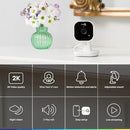CHAMBERLAIN MYQ INDOOR PLUG-IN SECURITY CAMERA GEN 2 2K WI-FI CAMERA - WHITE - Like New