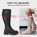 Hawkwell Women's Black Knee High Riding Boots - PU leather, Size 7 M US - Brand New