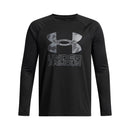 UNDER ARMOUR BOYS TECH FILL LONG SLEEVE BLACK/ MOD GREY XS - Brand New