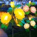 BRIGHTOWN OUTDOOR SOLAR FLOWER LIGHTS - 3 PACK LIGHTS PENOY - Like New