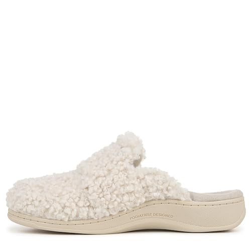J0892F1100 VIONIC WOMEN'S GEMMA II MULES SHEARLING CREAM SIZE 10 - Like New