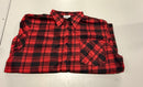 CENTRO MEN'S PLAID FLANNEL LONG SLEEVE SHIRT - SIZE: MEN XL - RED BLACK - Brand New
